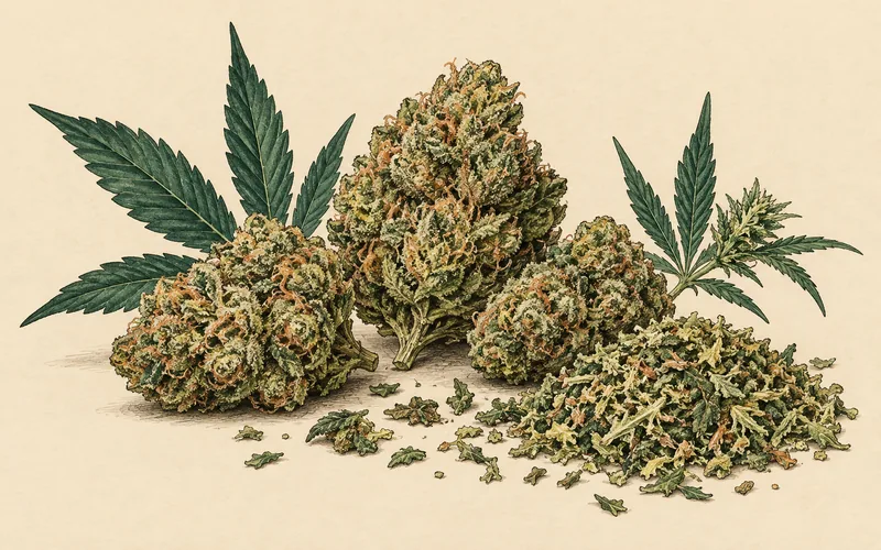 Budget cannabis flower and shreds at Agincourt Cannabis Dispensary